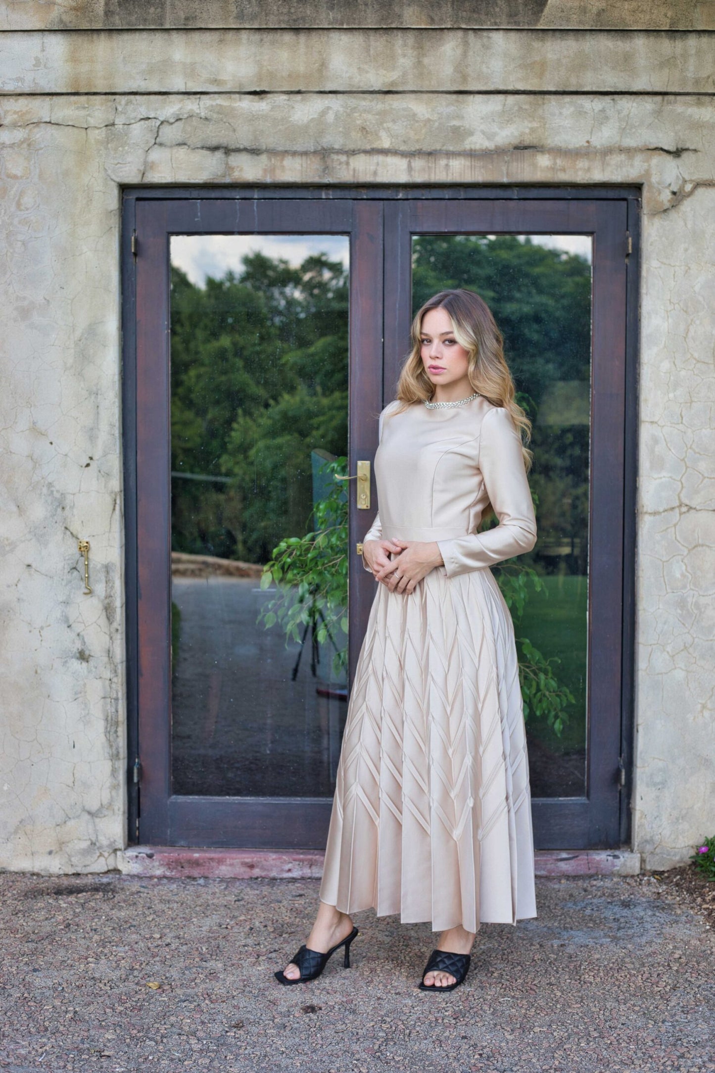 Exclusive Designer Pleated Dress