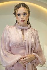 Exclusive Pink Dress with Beaded Detail & Corset