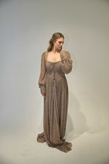 Exclusive Nude Lace Dress with Built-In Corset