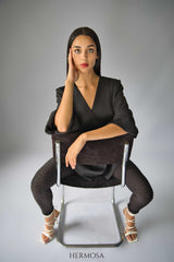 Exclusive Black Wrap Blazer