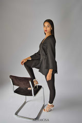 Exclusive Black Wrap Blazer