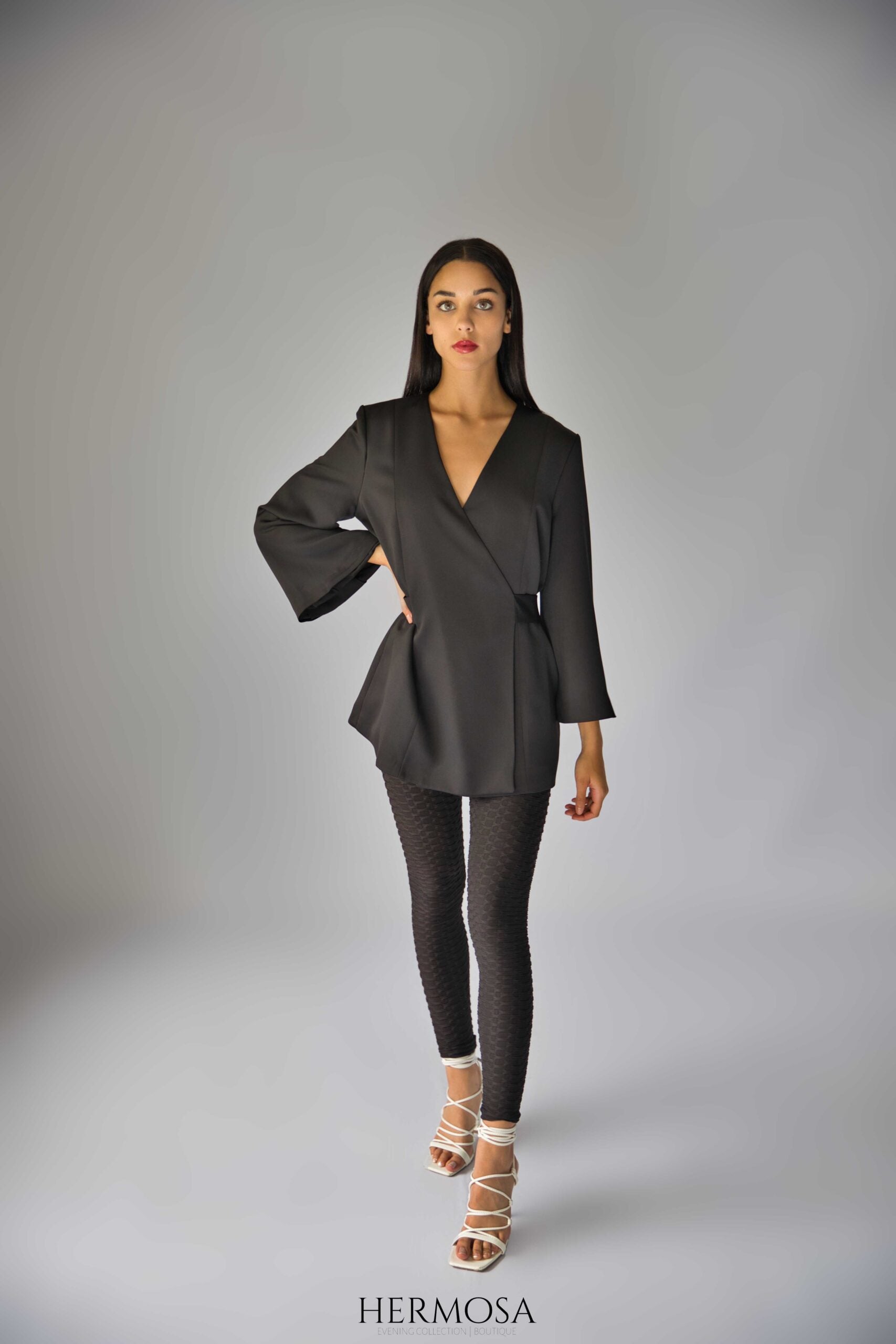 Exclusive Black Wrap Blazer
