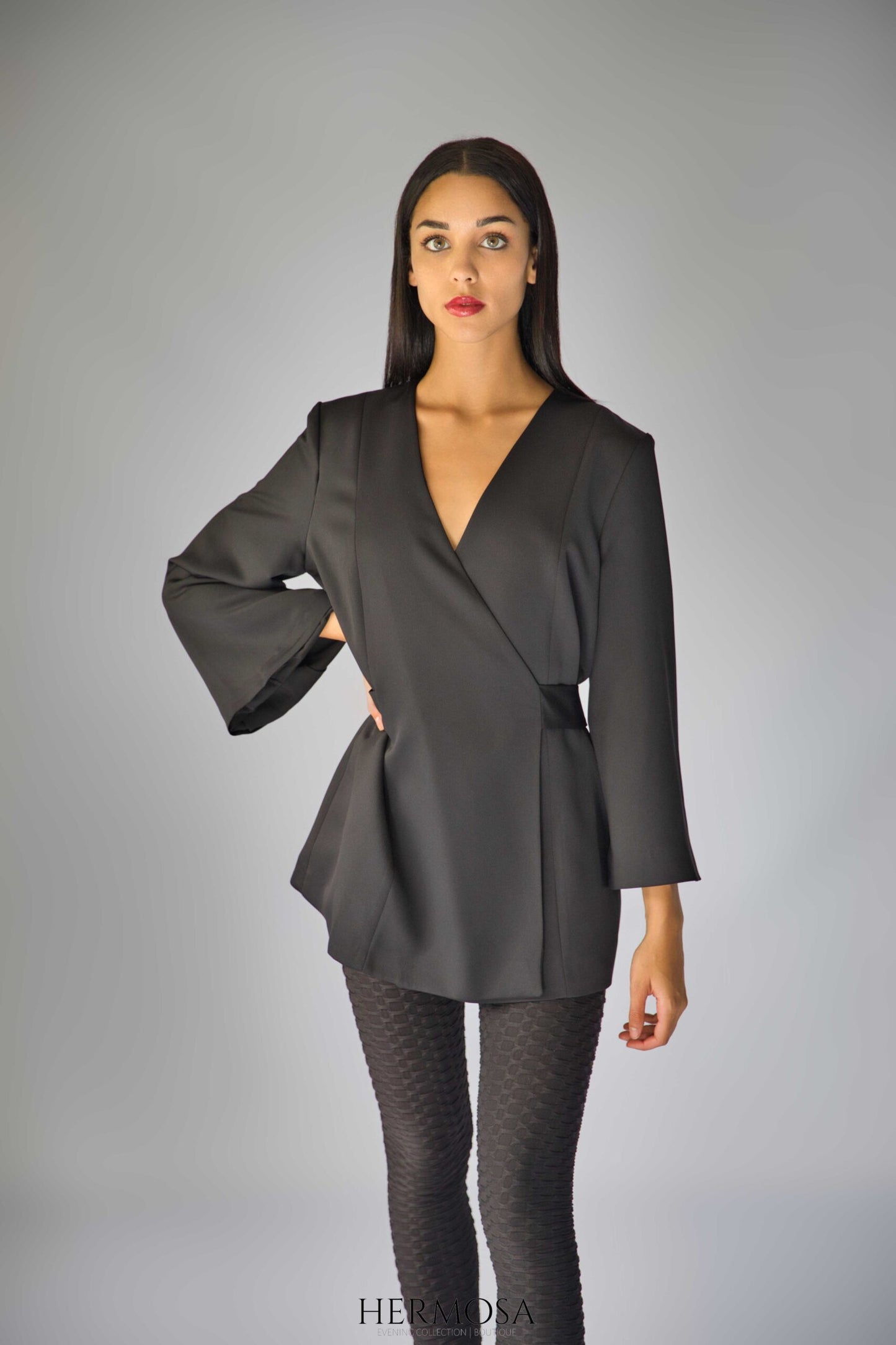 Exclusive Black Wrap Blazer