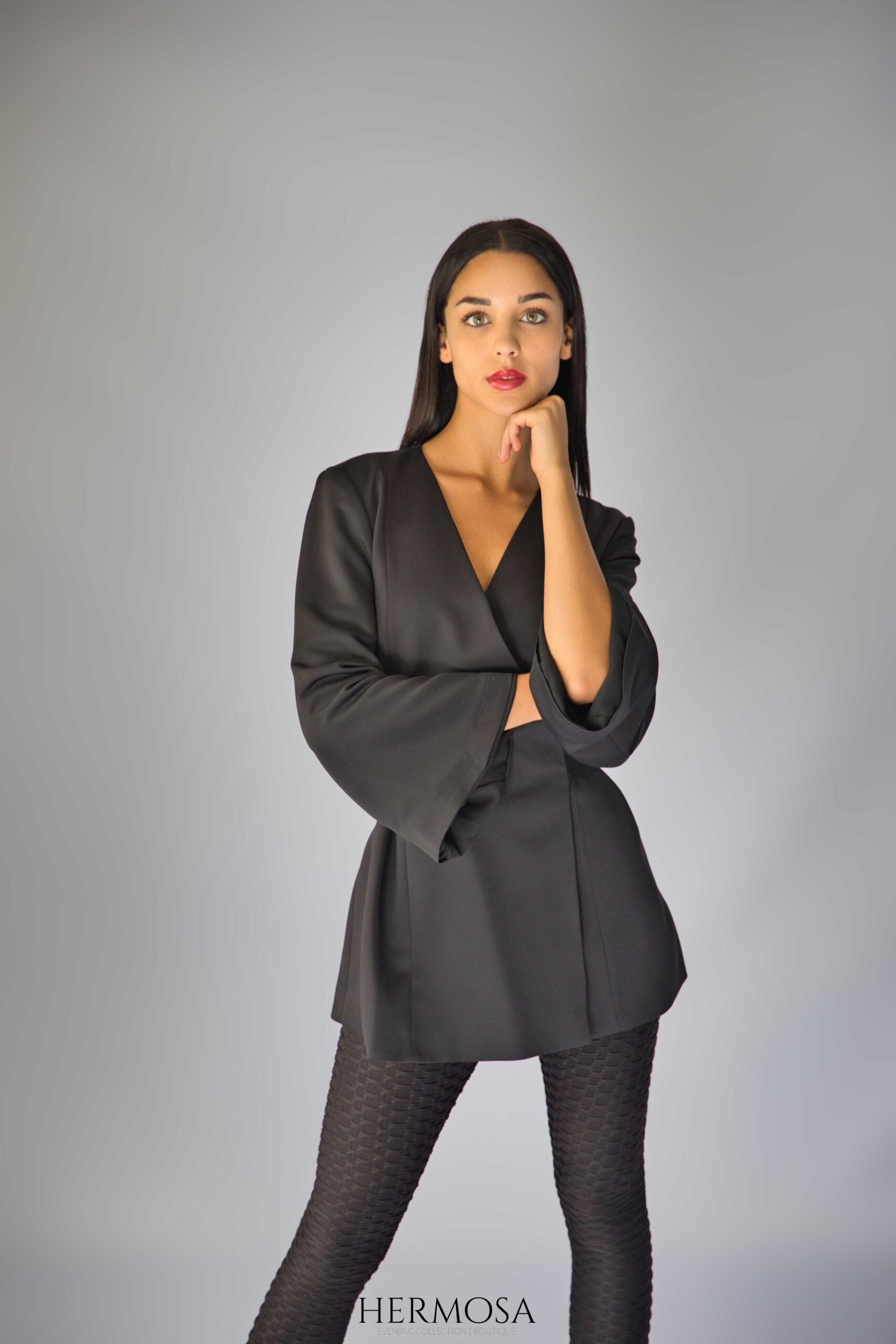 Exclusive Black Wrap Blazer