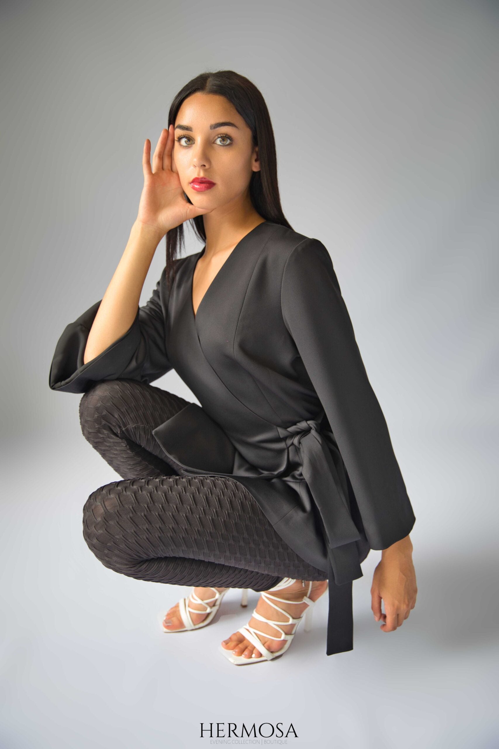 Exclusive Black Wrap Blazer