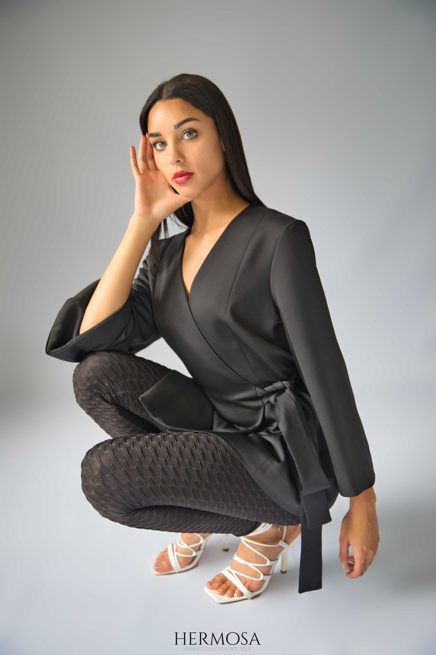 Exclusive Black Wrap Blazer