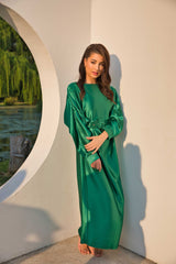 Exclusive Designer Luxurious Plisse Satin Dress