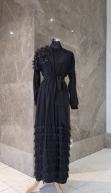 Exclusive Black Abaya with Appliquè