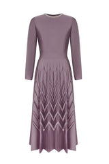 Lilac Exclusive Designer Pleated Dress