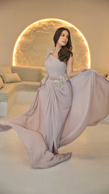 Haute Couture Evening Gown With Beaded Appliquè Detail