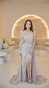 Haute Couture Evening Gown With Beaded Appliquè Detail