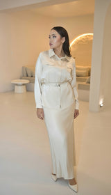 Champagne Co-ord Set (Skirt & Shirt)