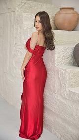 Red Mermaid Evening Dress