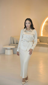 Champagne Co-ord Set (Skirt & Shirt)