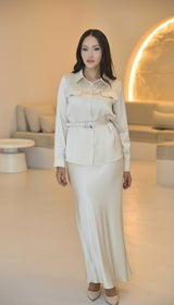 Champagne Co-ord Set (Skirt & Shirt)