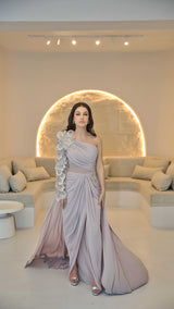 Haute Couture Evening Gown With Beaded Appliquè Detail