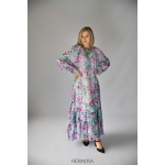 Turqoise and Purple Floral Resort Dress