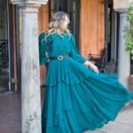 Exclusive Tiered Emerald Green Dress