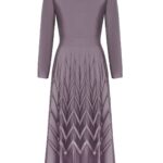 Lilac Exclusive Designer Pleated Dress